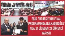 EŞİK PROJESİ YARI FİNAL PROGRAMI GERÇEKLEŞTİRİLDİ 21 LİSEDEN 21 ÖĞRENCİ YARIŞTI