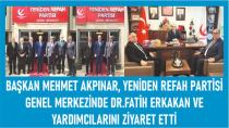 Başkan Akpınar'dan,Genel Başkan Erbakan ve Yardımcılarına Ziyaret''