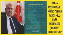 Bakan Kirişci'den MÜJDE